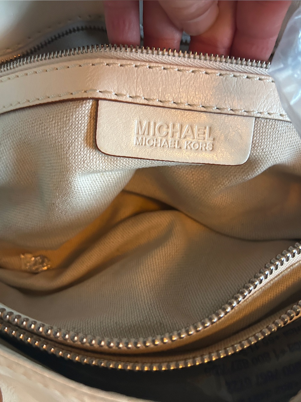 vintage off-white leather Michael Kors shoulder bag - Picture 5 of 8